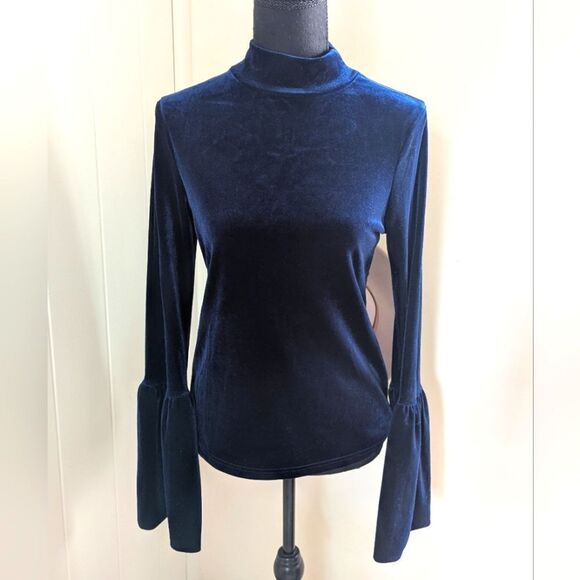 Torn by Ronny Kobo Blue Velvet Whimsigoth Fairy Grunge Witchy Romantic Top S - Picture 3 of 12